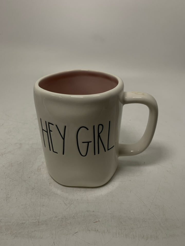 HEY GIRL PINK INSIDE MUG.