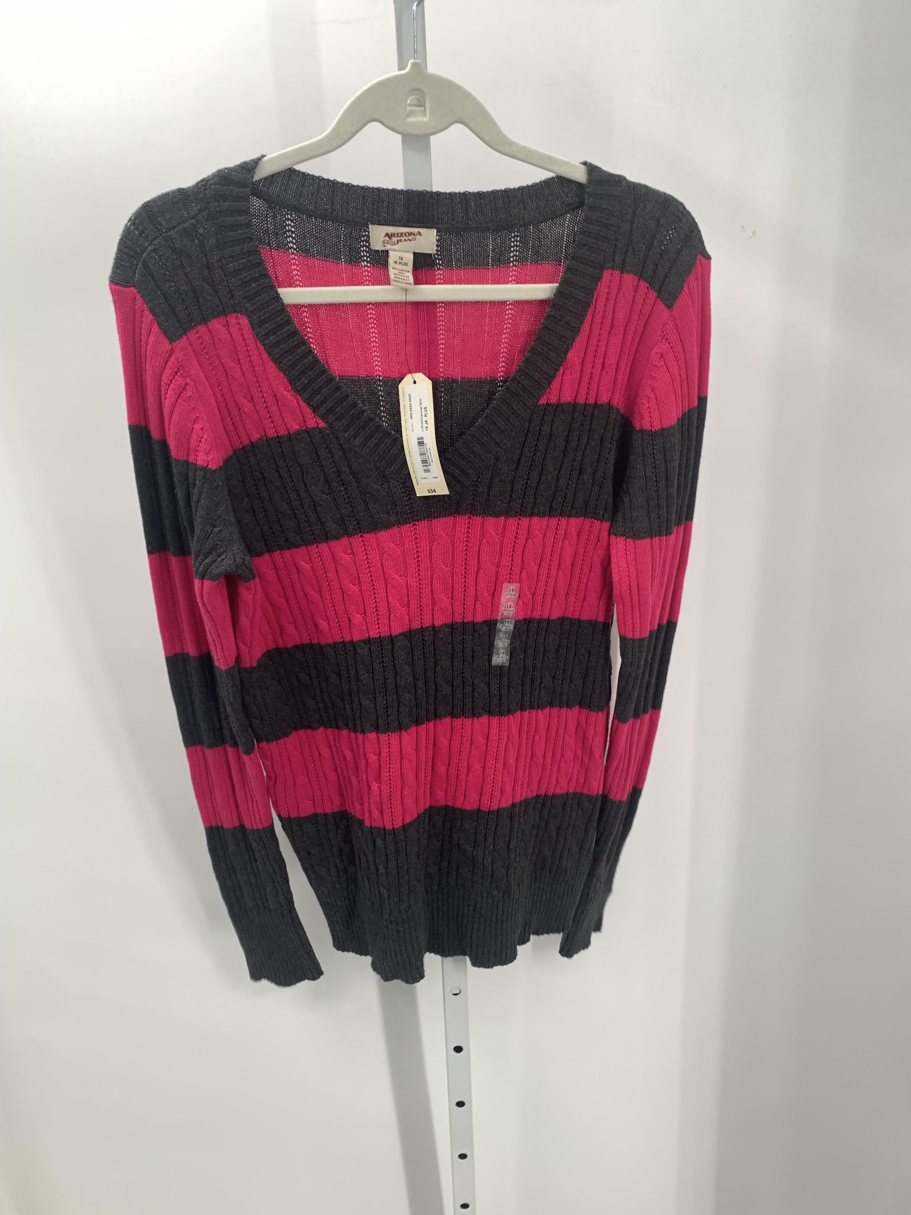 Arizona Size 1X Womens Long Slv Sweater