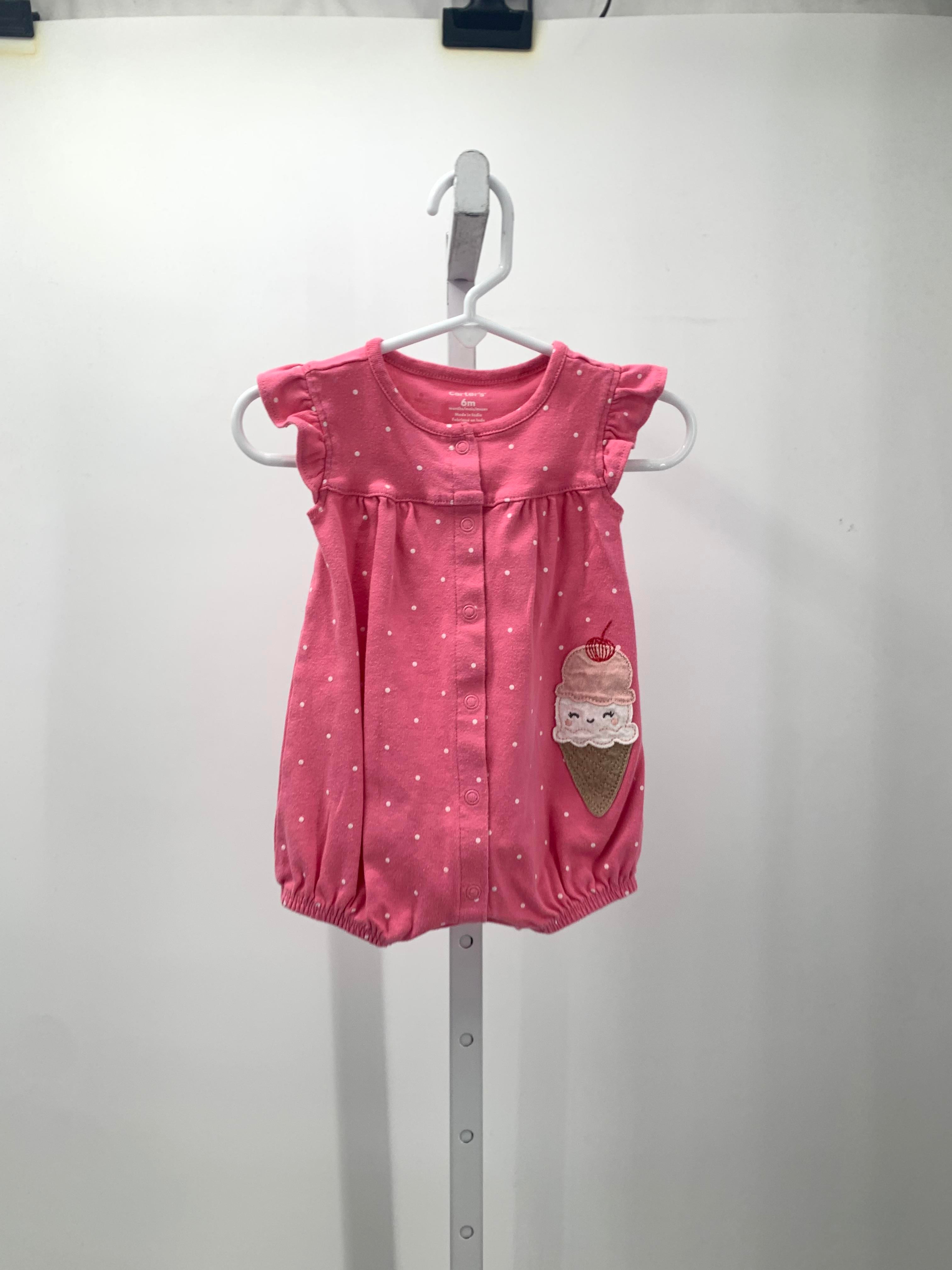 Carters Size 6 Months Girls Short Slv. Romper