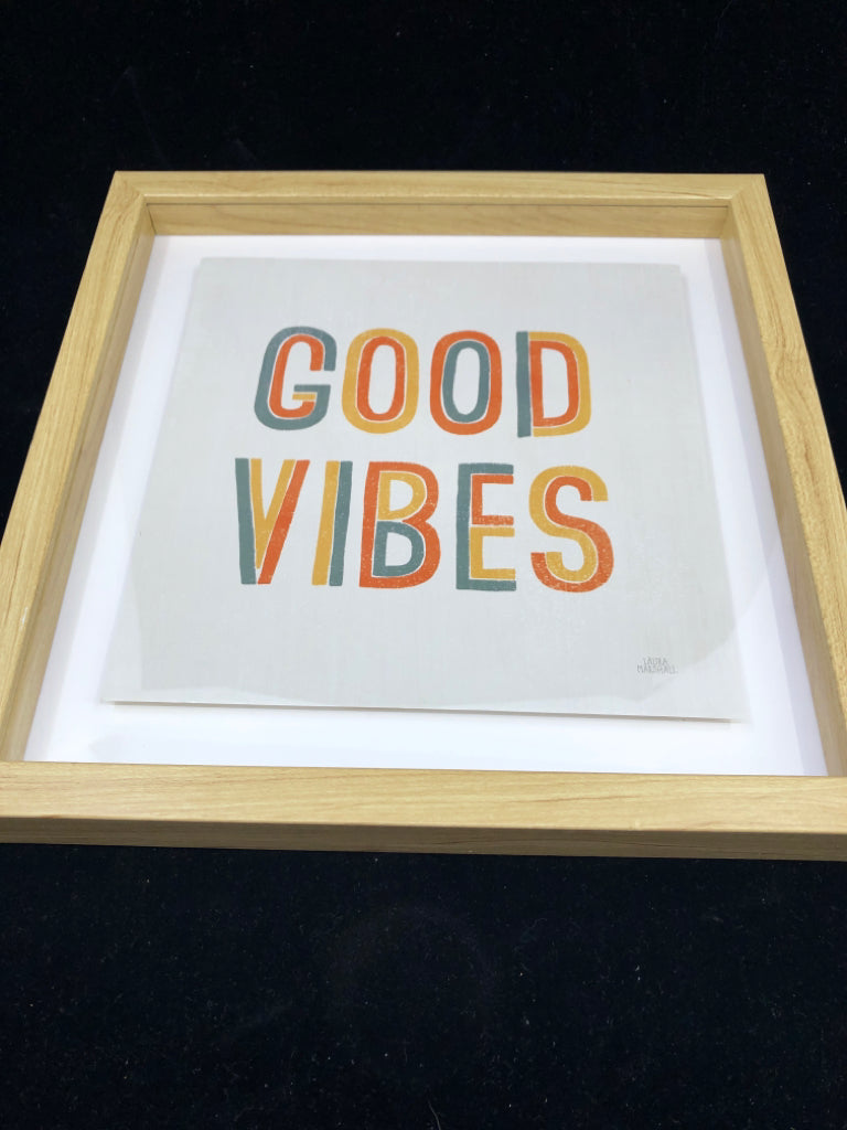 "GOOD VIBES" FRAMED PRINT.