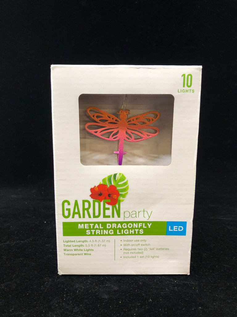 NIB METAL DRAGONFLY STRING LIGHTS.