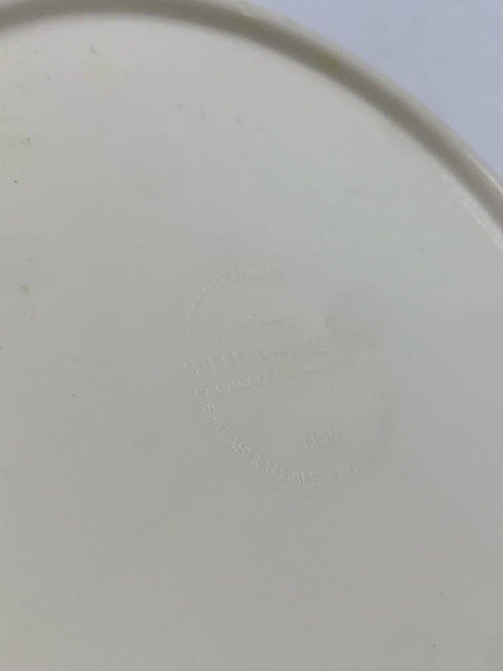 CORAL ORANGE MELAMINE SERVING BOWL.