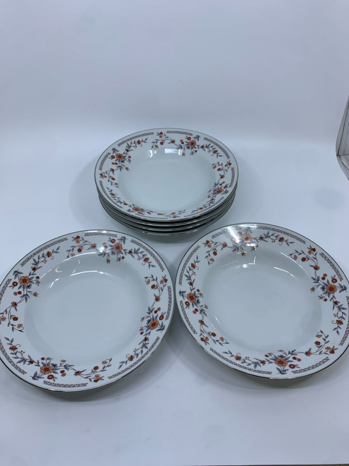 30PC DYNASTY RED FLORAL CHINA SET SERVICE FOR 6.