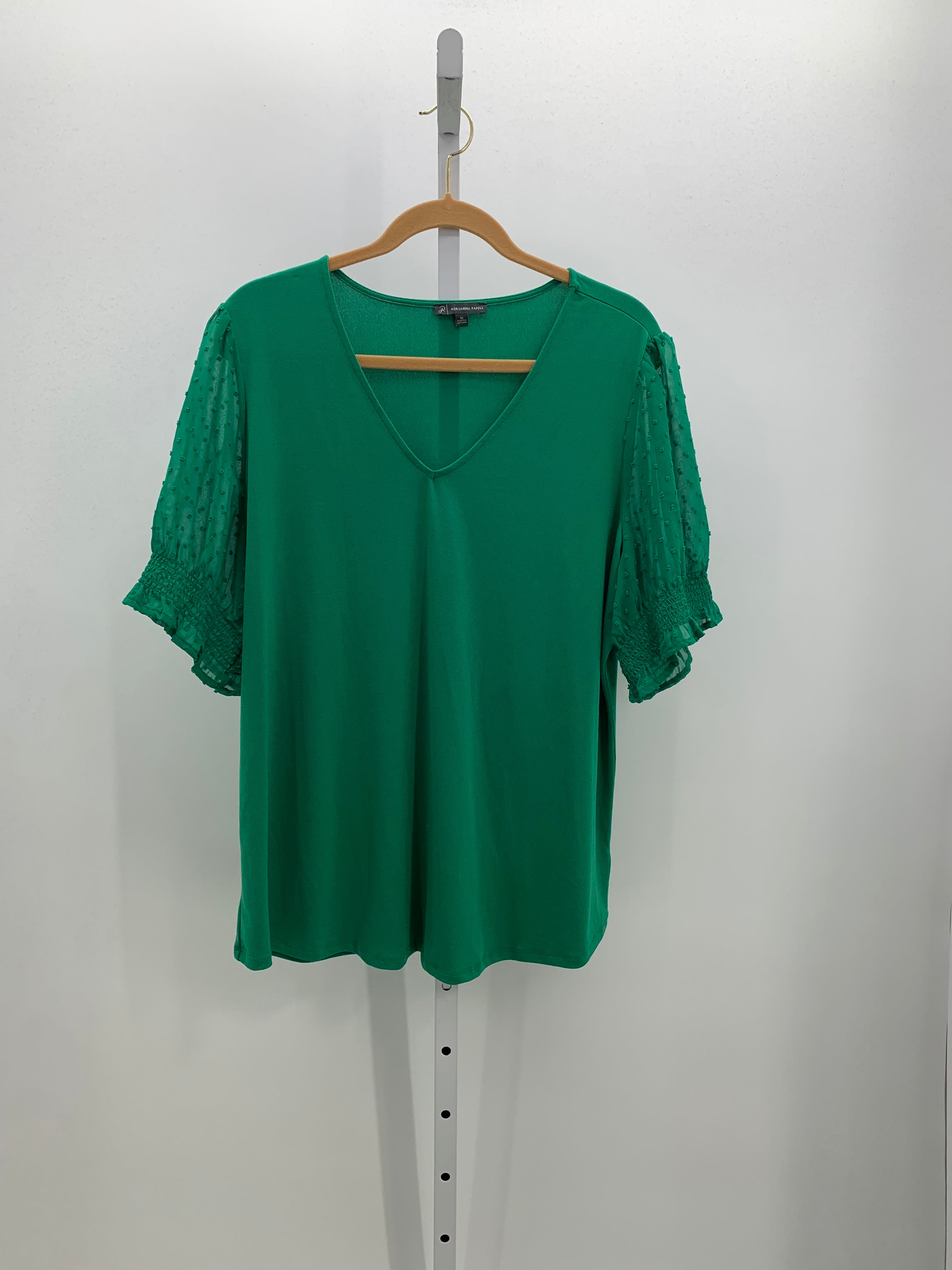 Adrianna Papell Size 1X Womens Short Sleeve Shirt