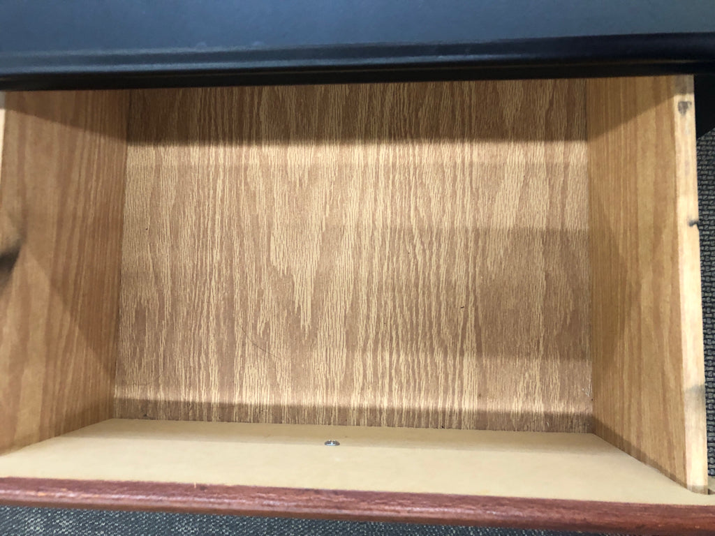 BLACK CHERRY WOOD 2 DRAWER NIGHT STAND.
