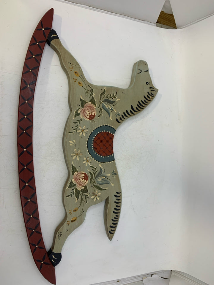 PRIMITIVE PAINTED ROCKING HORSE.