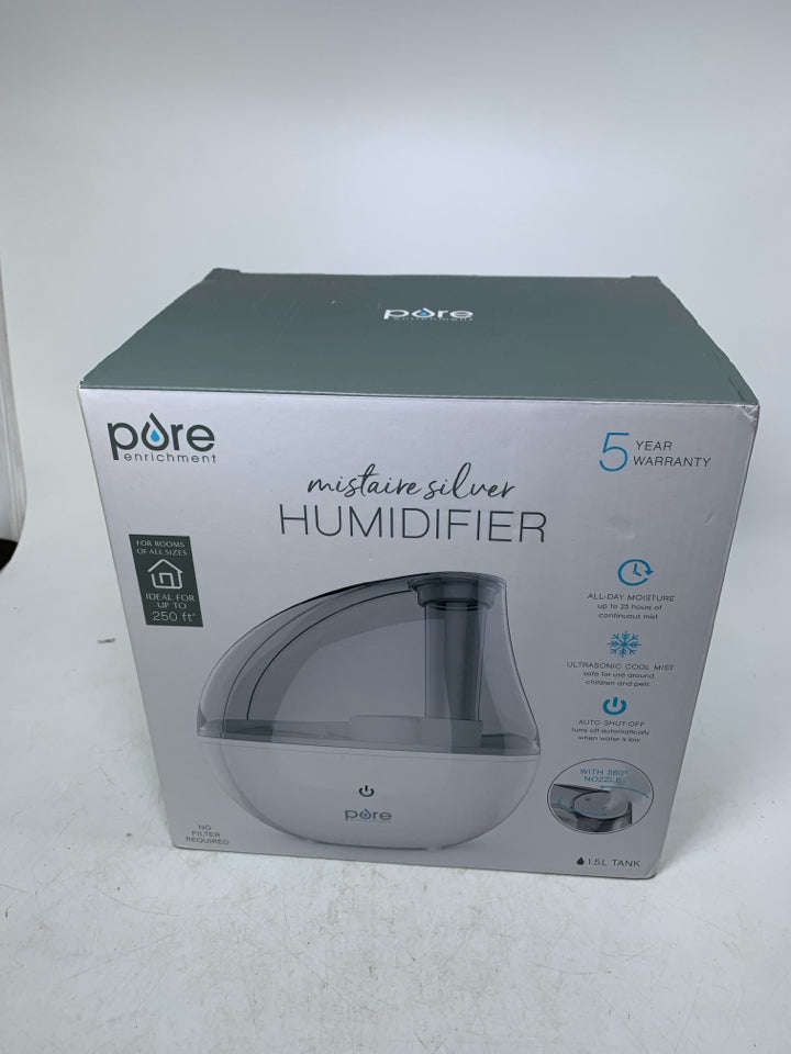 NIB PURE ENRICHMENT MISTAIRE ULTRASONIC COOL MIST HUMIDIFIER.