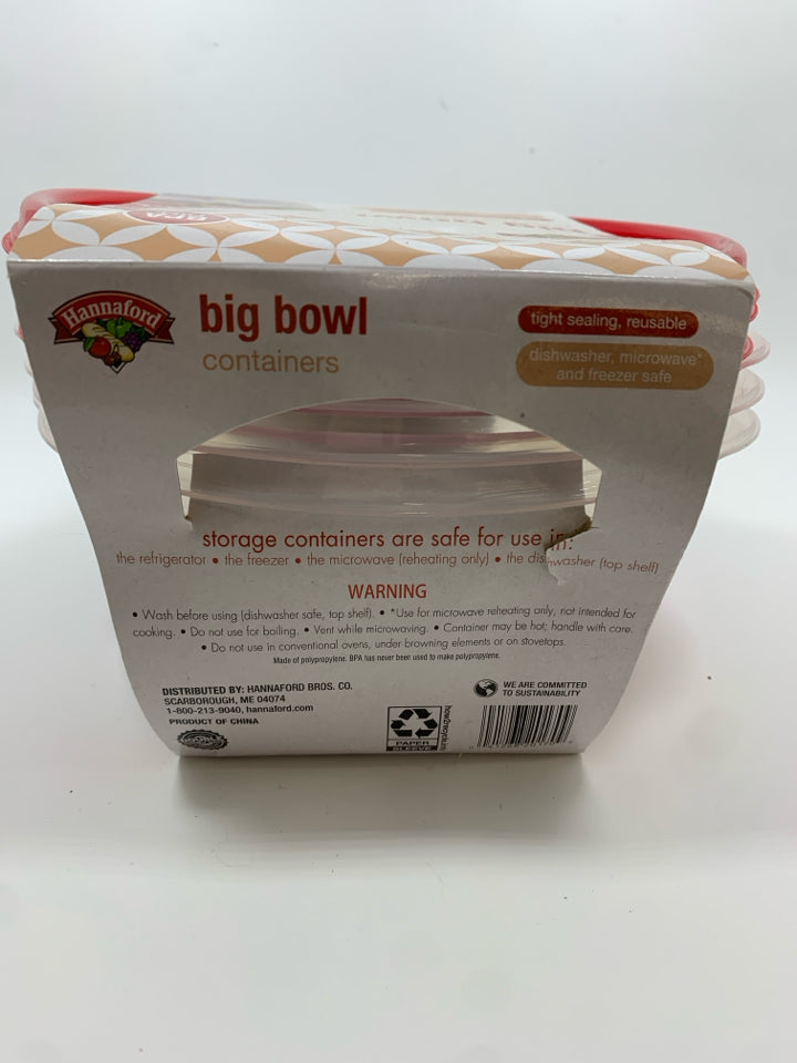NIP 3 PC BIG BOWL CONTAINERS.
