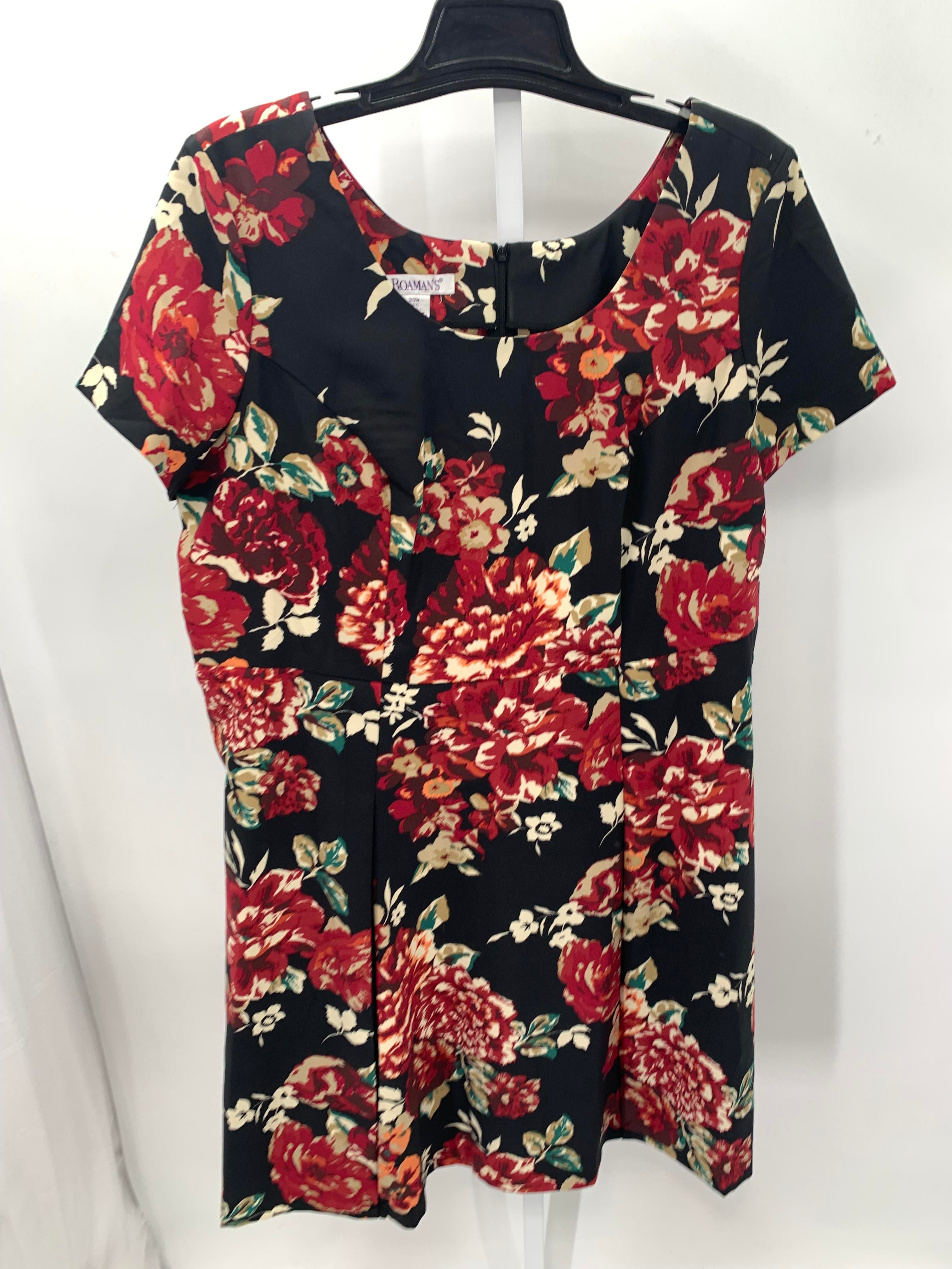 Roaman's Size 20W Womens Short Sleeve Dress