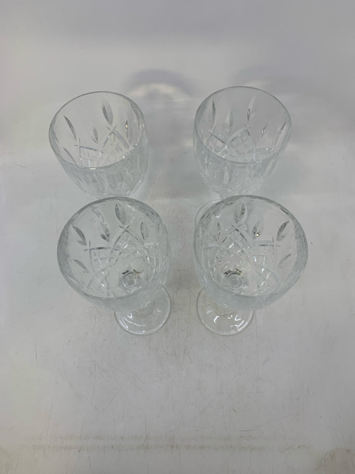 4 MARKHAM WINE GOBLETS.