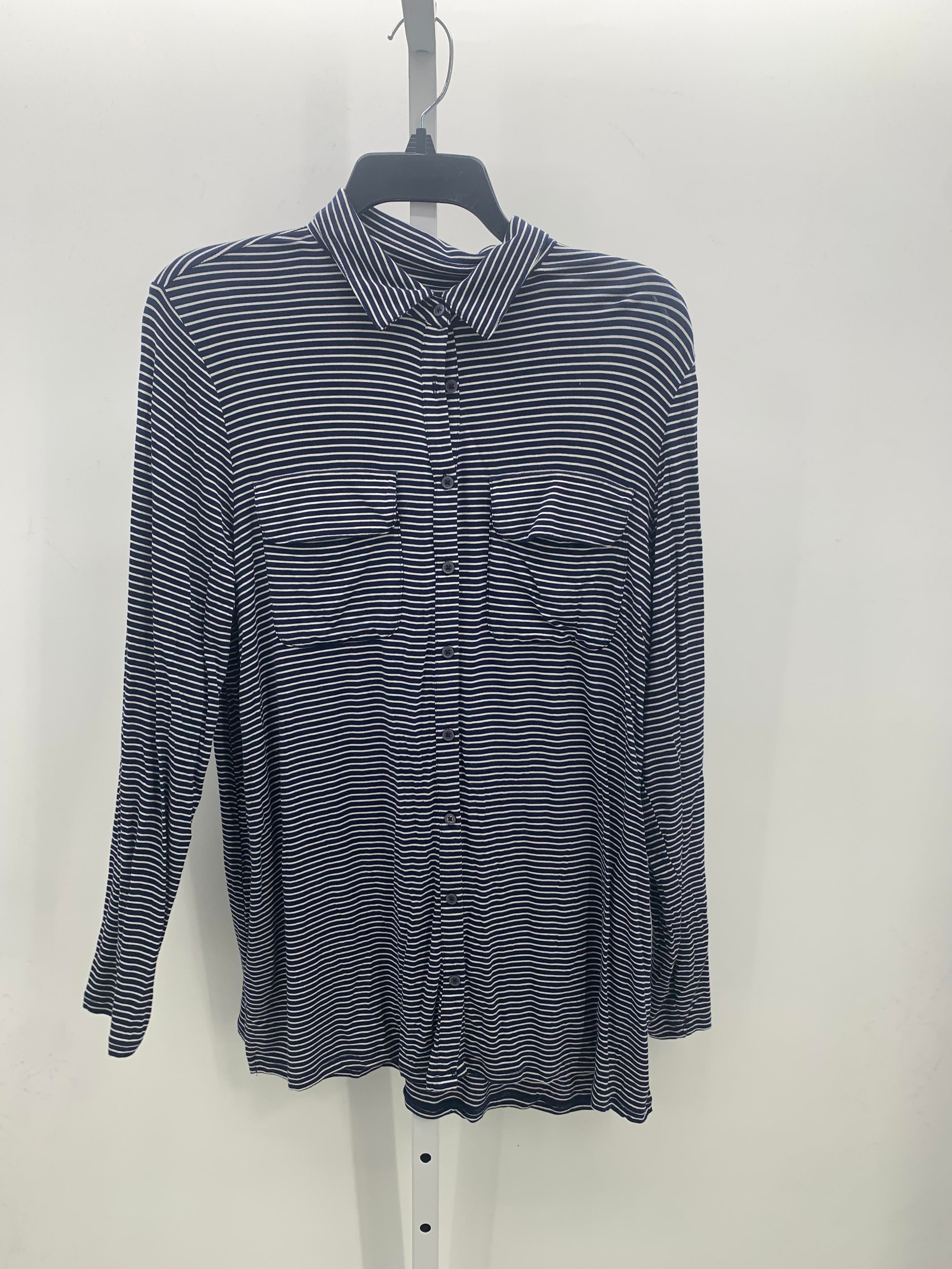 Lands End Size Large Misses Long Sleeve Shirt