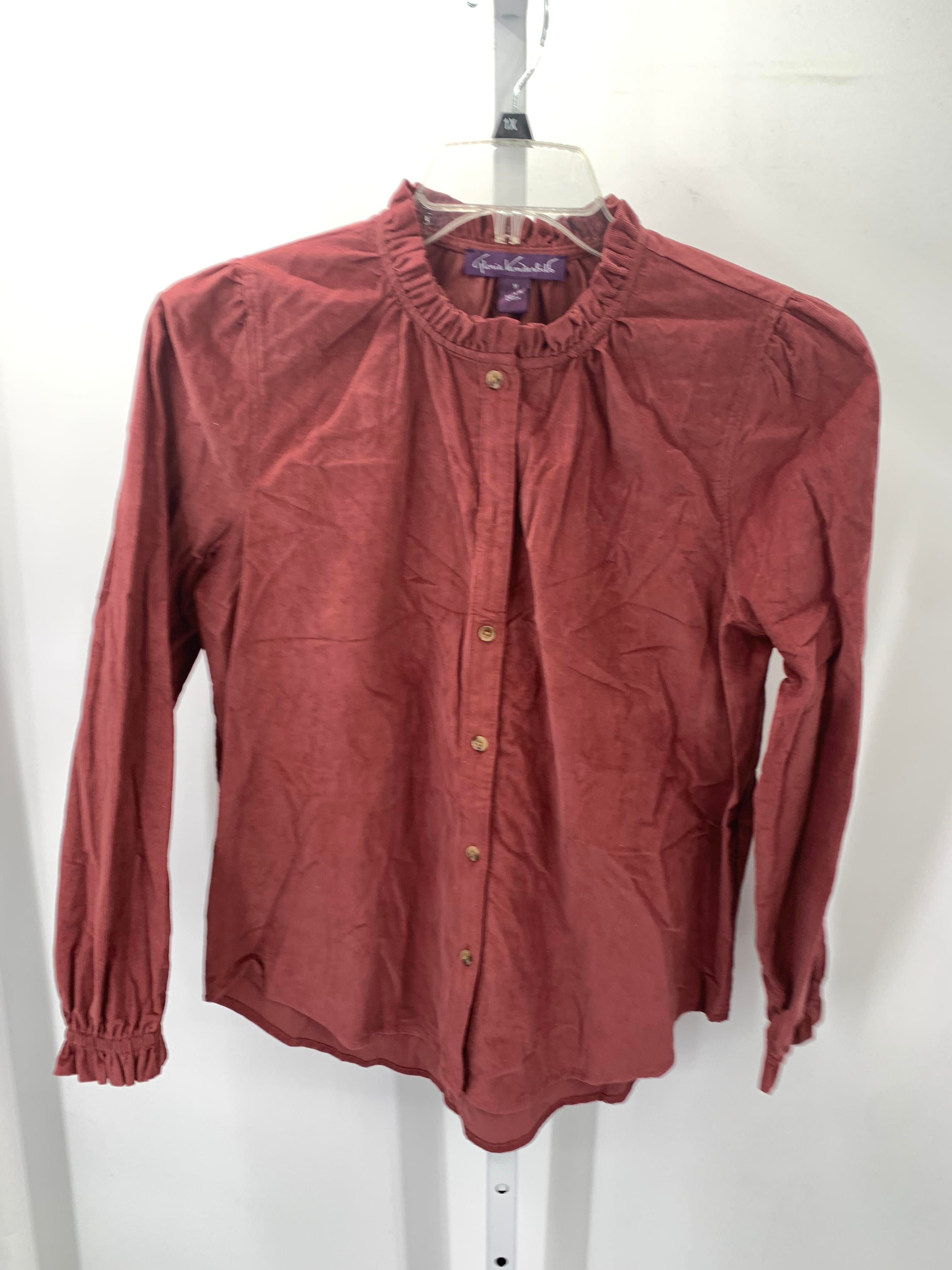 Gloria Vanderbilt Size Medium Misses Long Sleeve Shirt