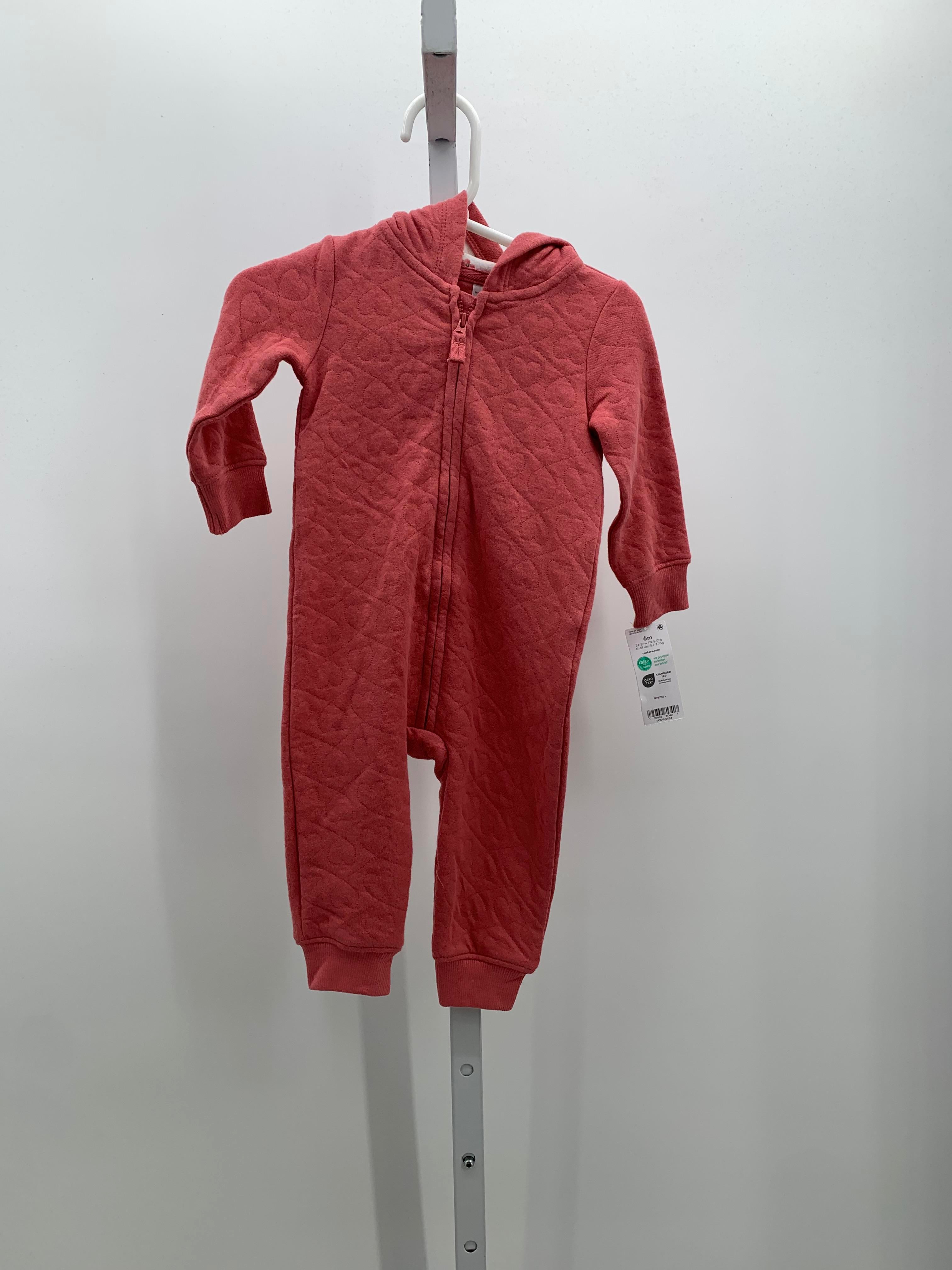 Carters Size 6 Months Girls Long Slv. Romper