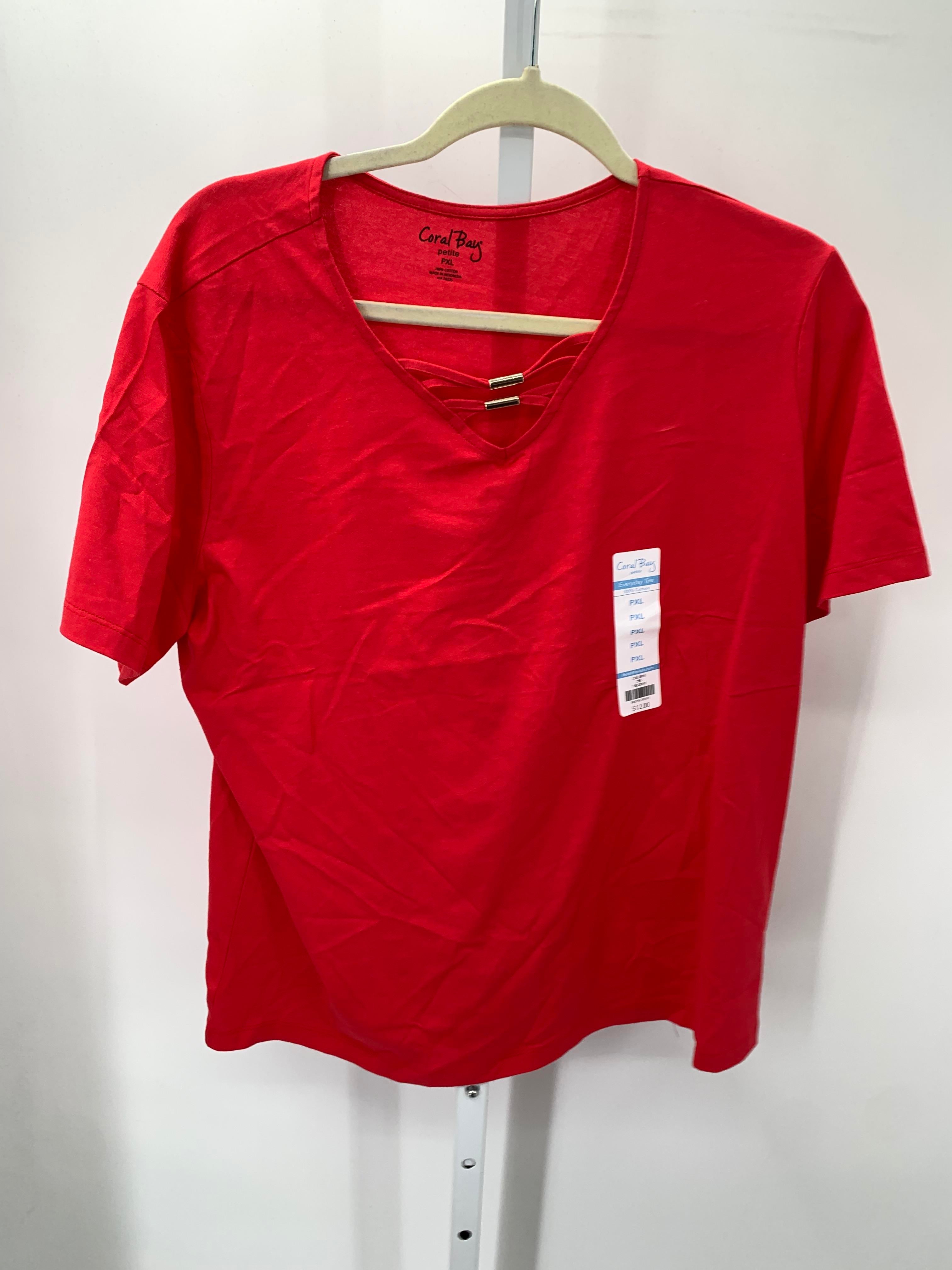 Coral Bay Size X Large Petite Petite Short Sleeve Shirt