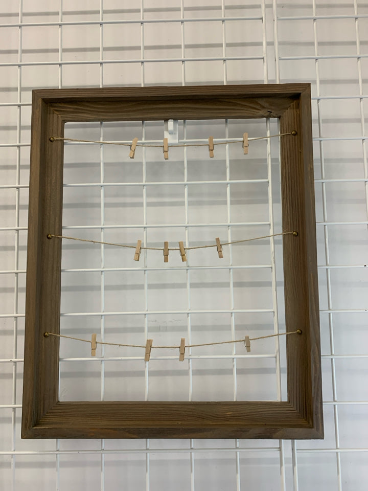 FRAMED CLOTHES PIN PHOTO-HOLDER.