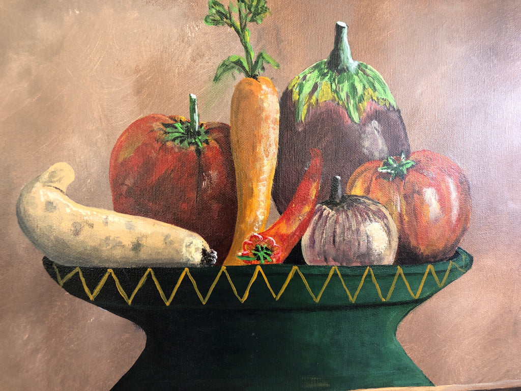 FALL VEGETABLES PAINTED CANVAS.
