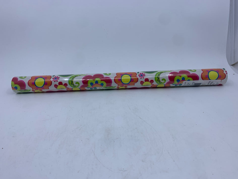 PINK FLORAL WRAPPING PAPER.