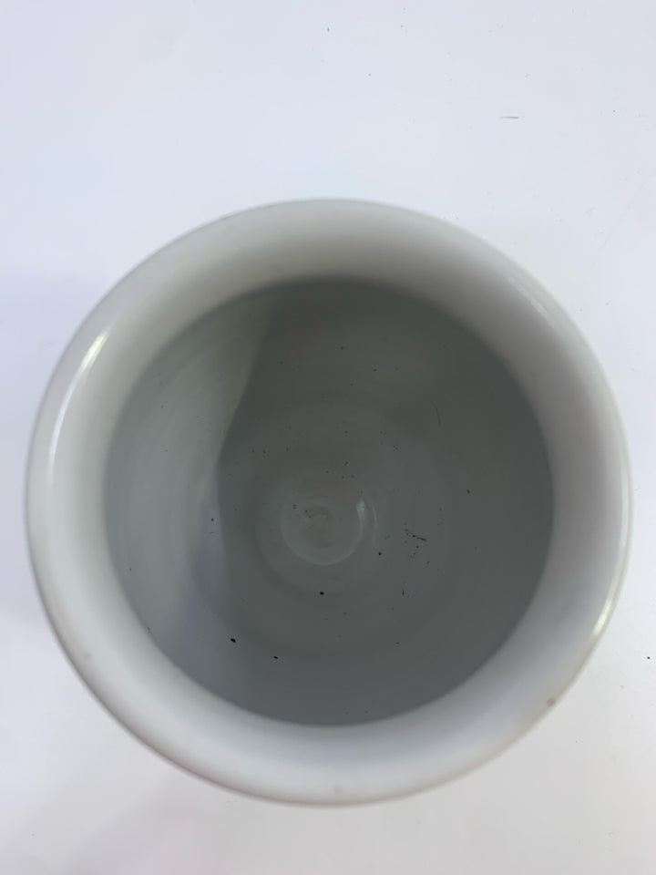 ROOSTER PAINTED MINI CERAMIC VASE.