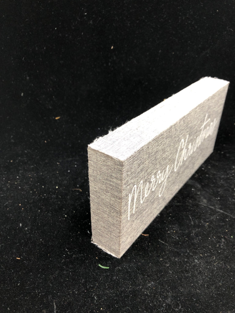 MERRY CHRISTMAS WOOD BLOCK SIGN.