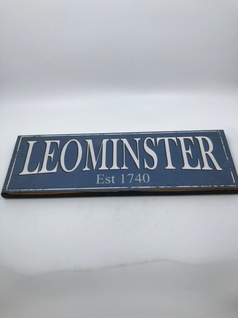 LEOMINSTER WOOD SIGN.