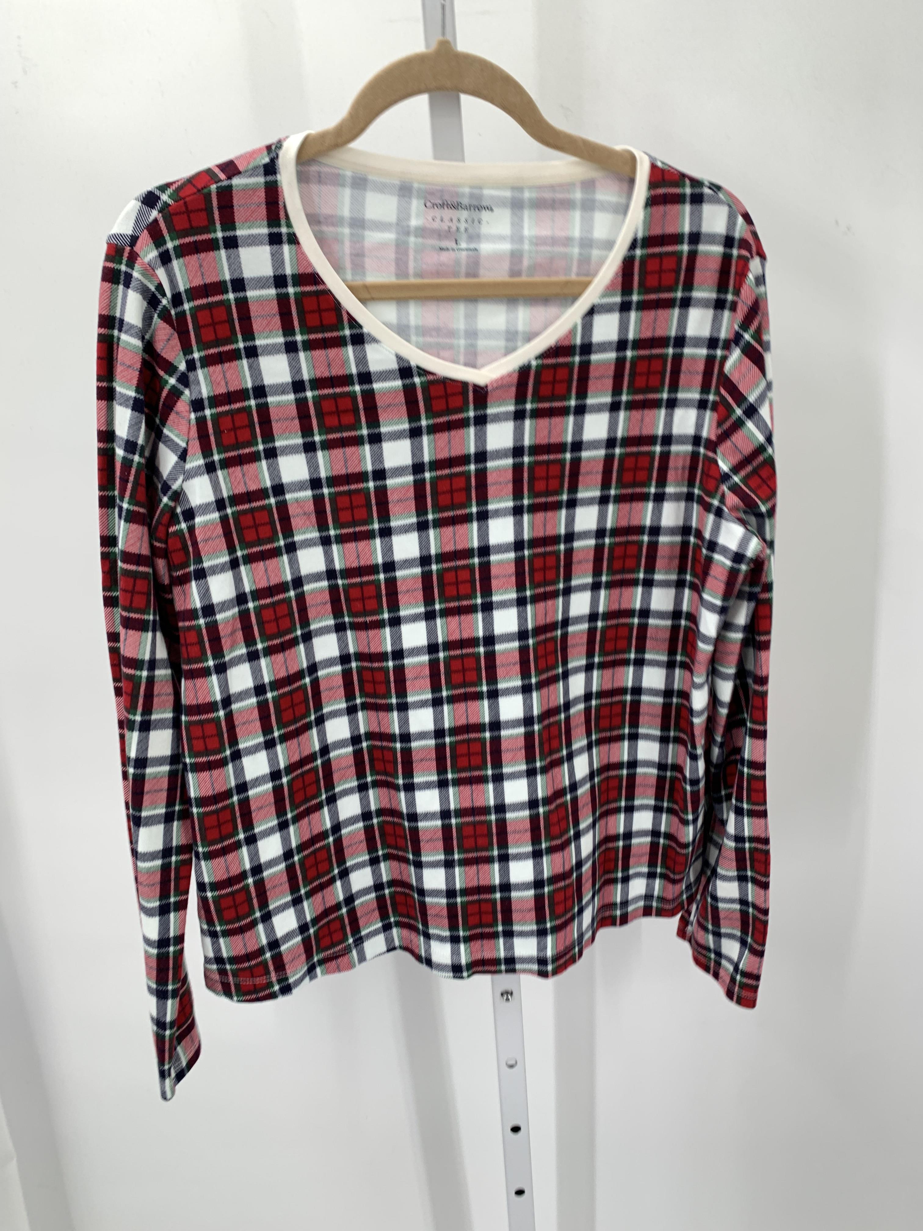 Croft & Barrow Size Large Misses Long Sleeve Shirt