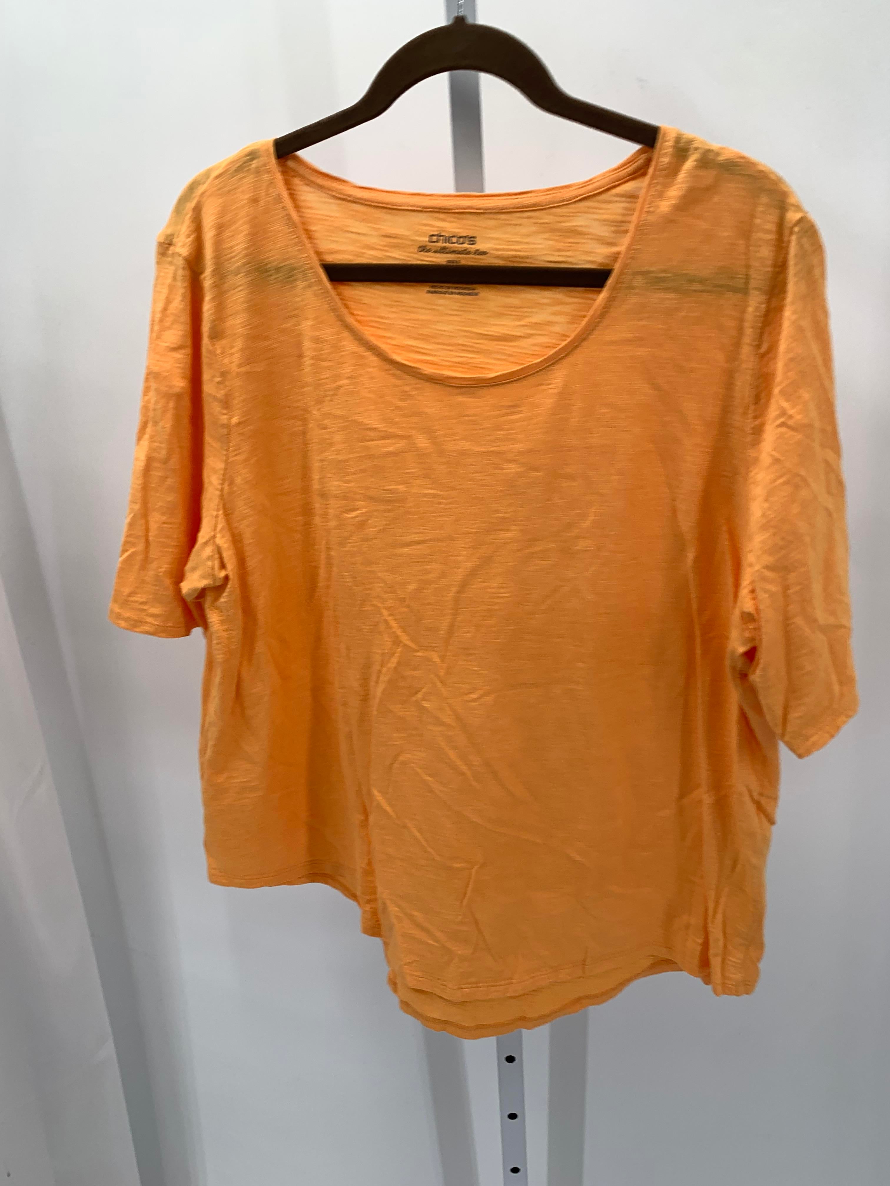 Chico's Size Large Misses Short Sleeve Shirt