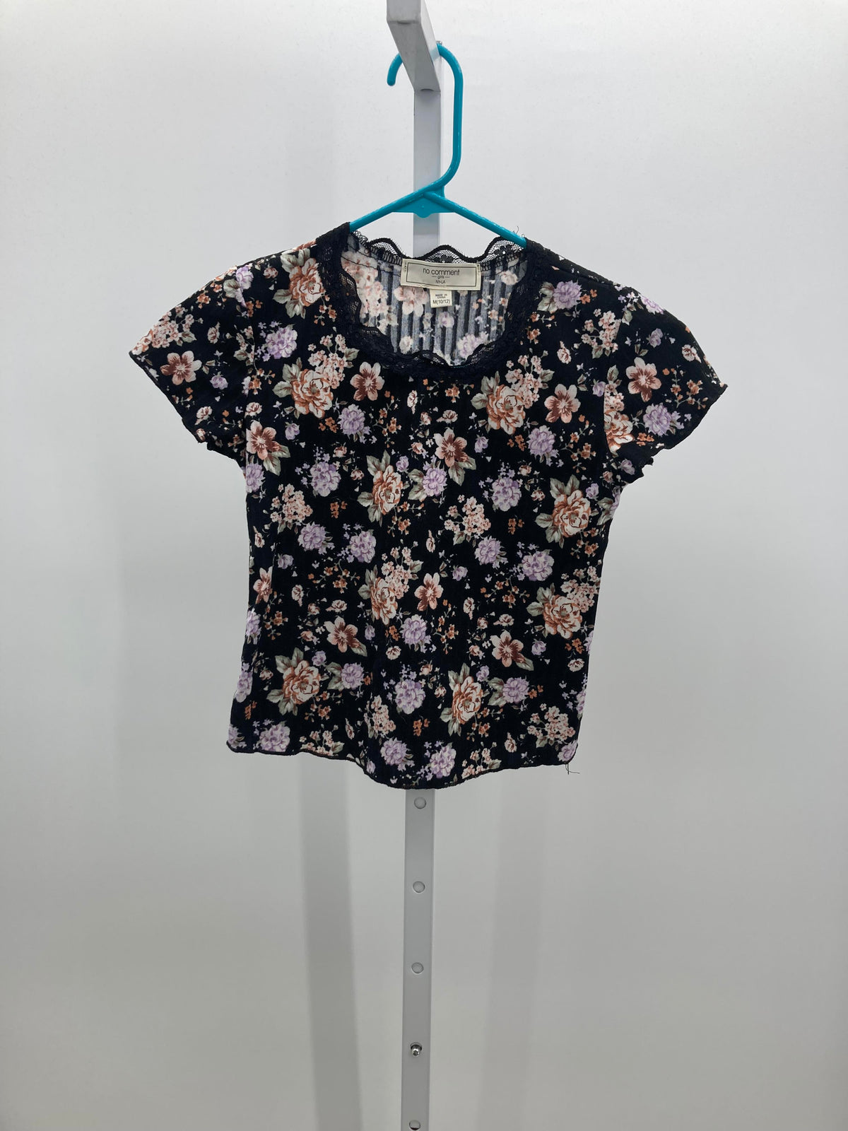 no comment Size 10-12 Girls Short Sleeve Shirt