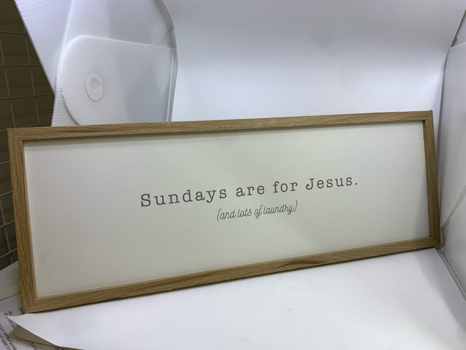 "SUNDAYS ARE FOR JESUS" WALL HANGING.