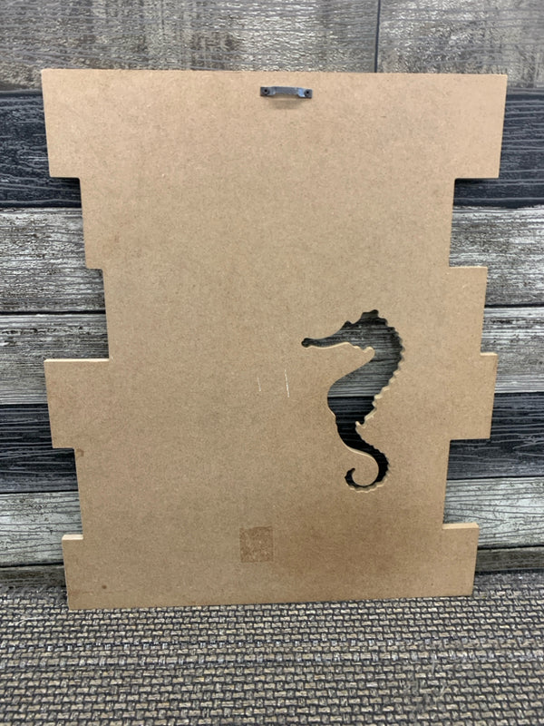 "THE BEACH FIXES" SEAHORSE WALL HANGING.
