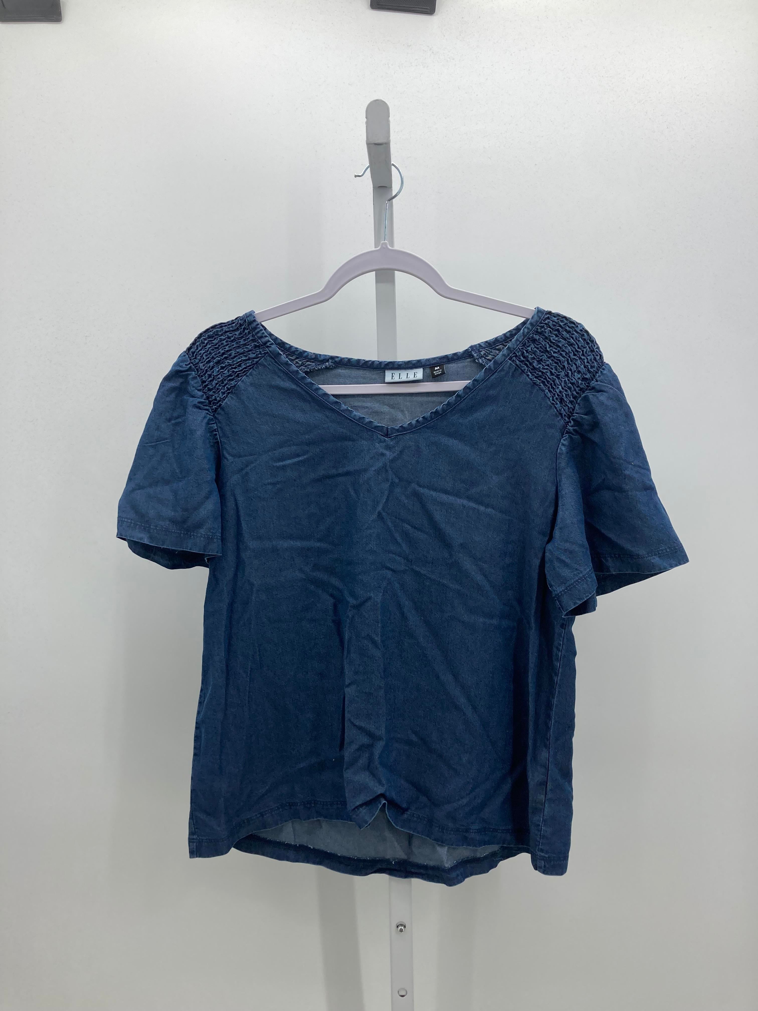 Elle Size Medium Misses Short Sleeve Shirt