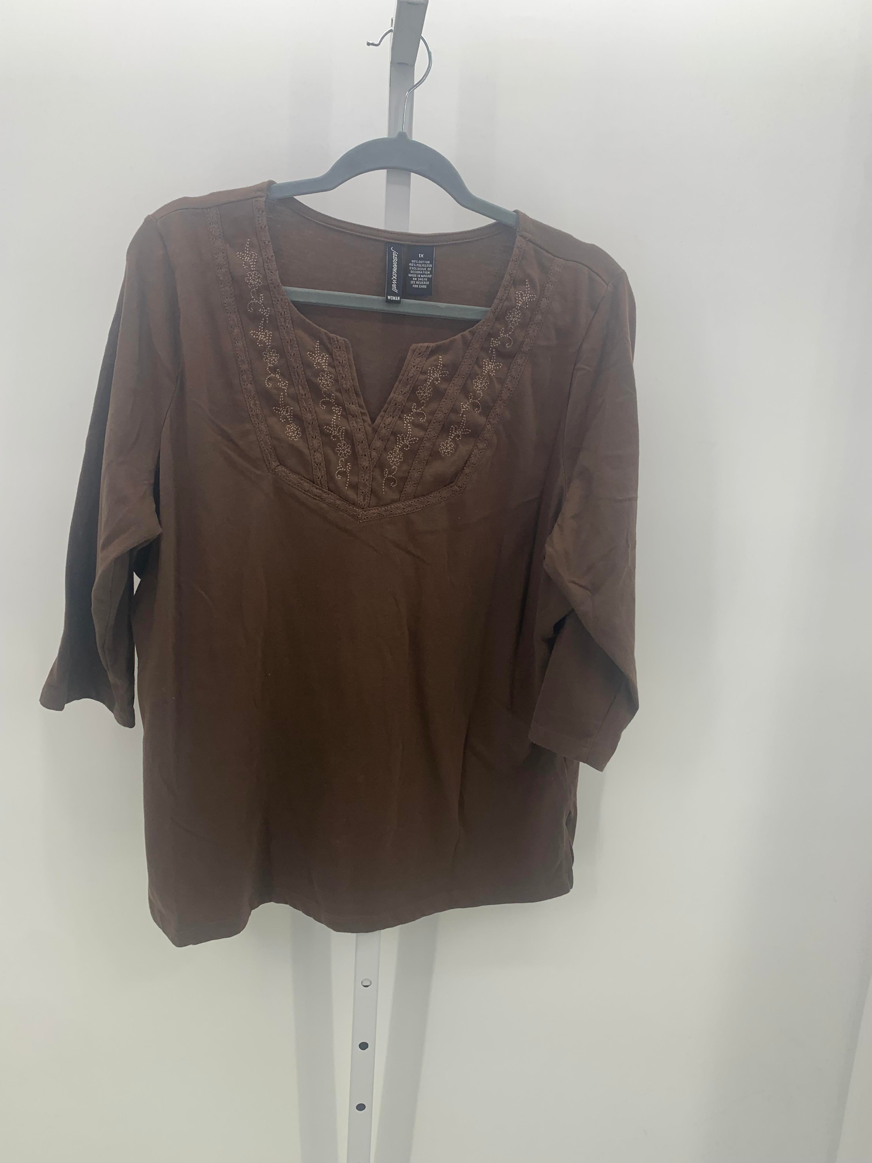 Jason Maxwell Size 1 Misses 3/4 Sleeve Shirt