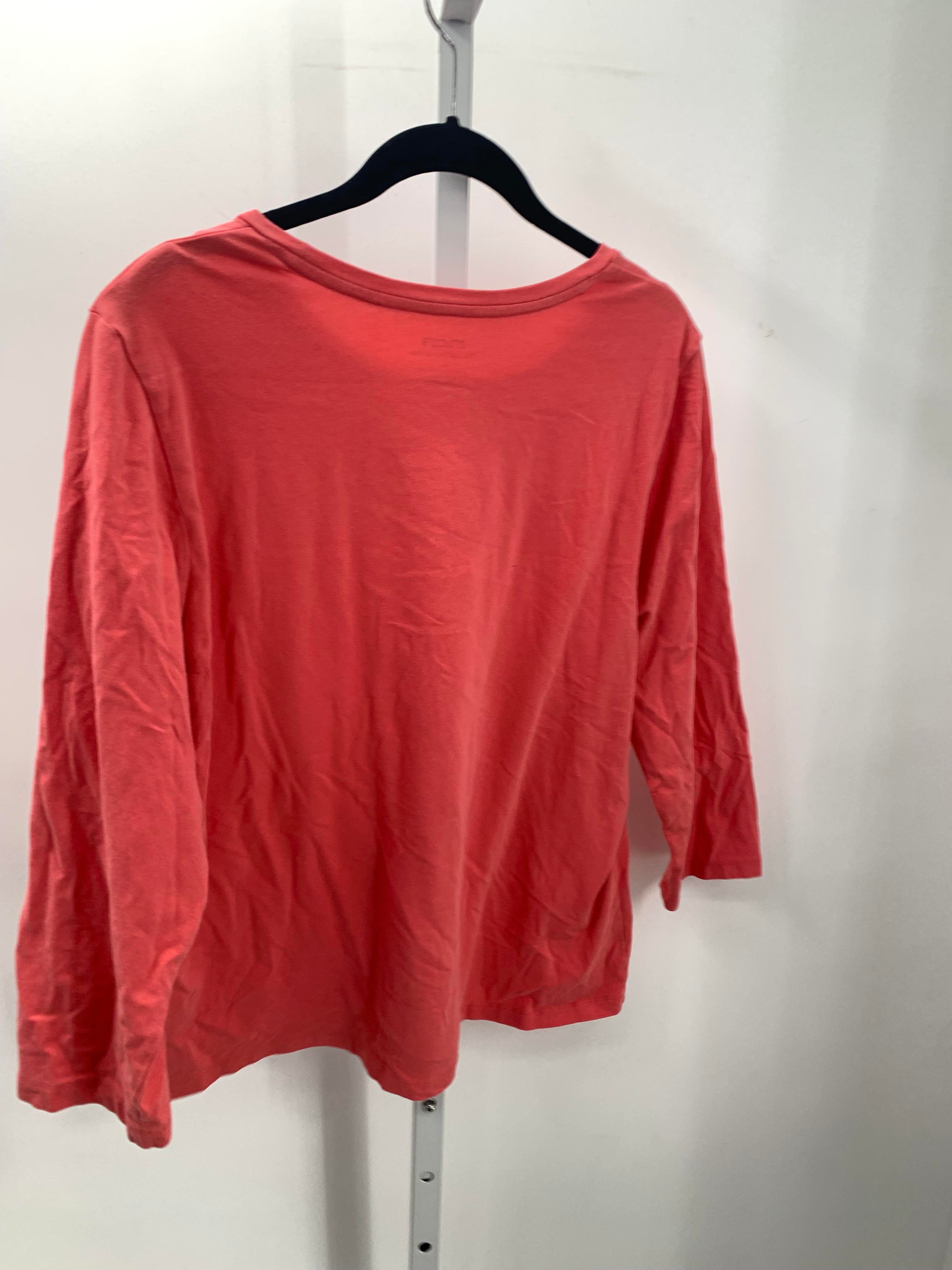 Chico's Size Medium Misses 3/4 Sleeve Shirt