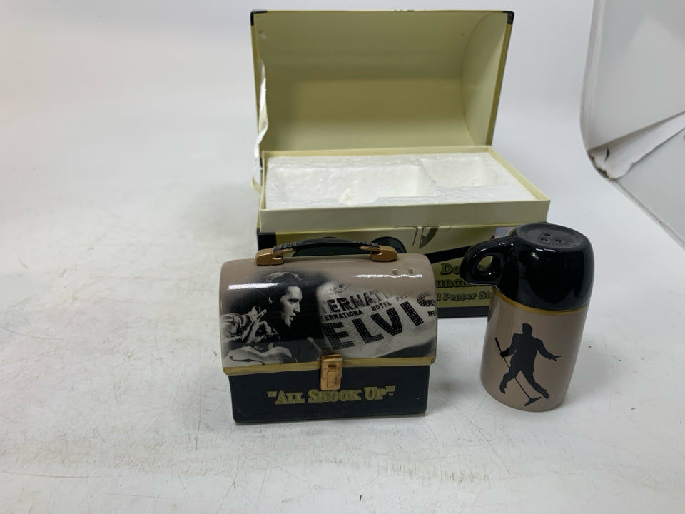 VTG ELVIS "ALL SHOOK UP" LUNCH BOX & THERMOS IN BOX.