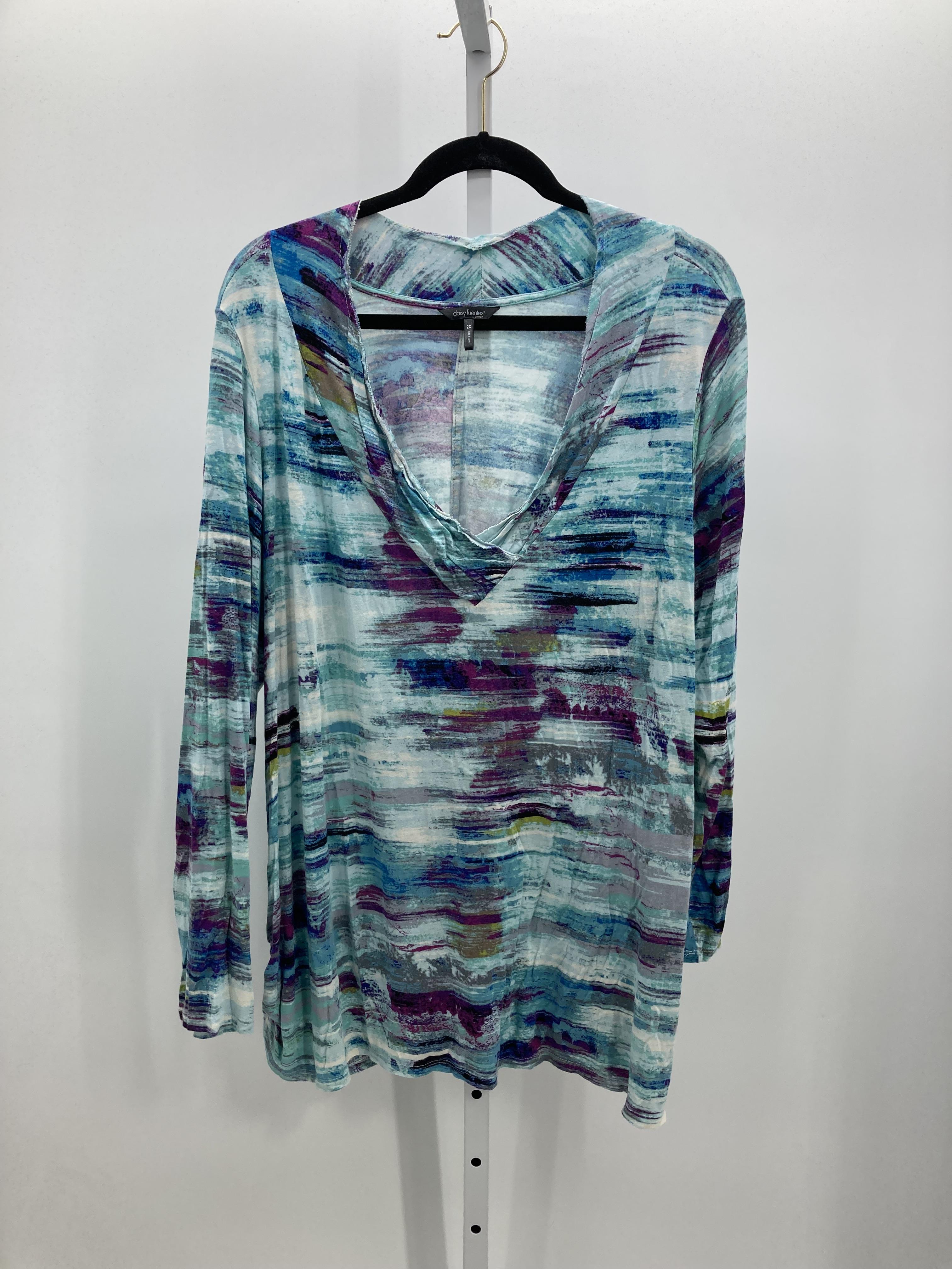 Daisy Fuentes Size 2X Womens Long Sleeve Shirt