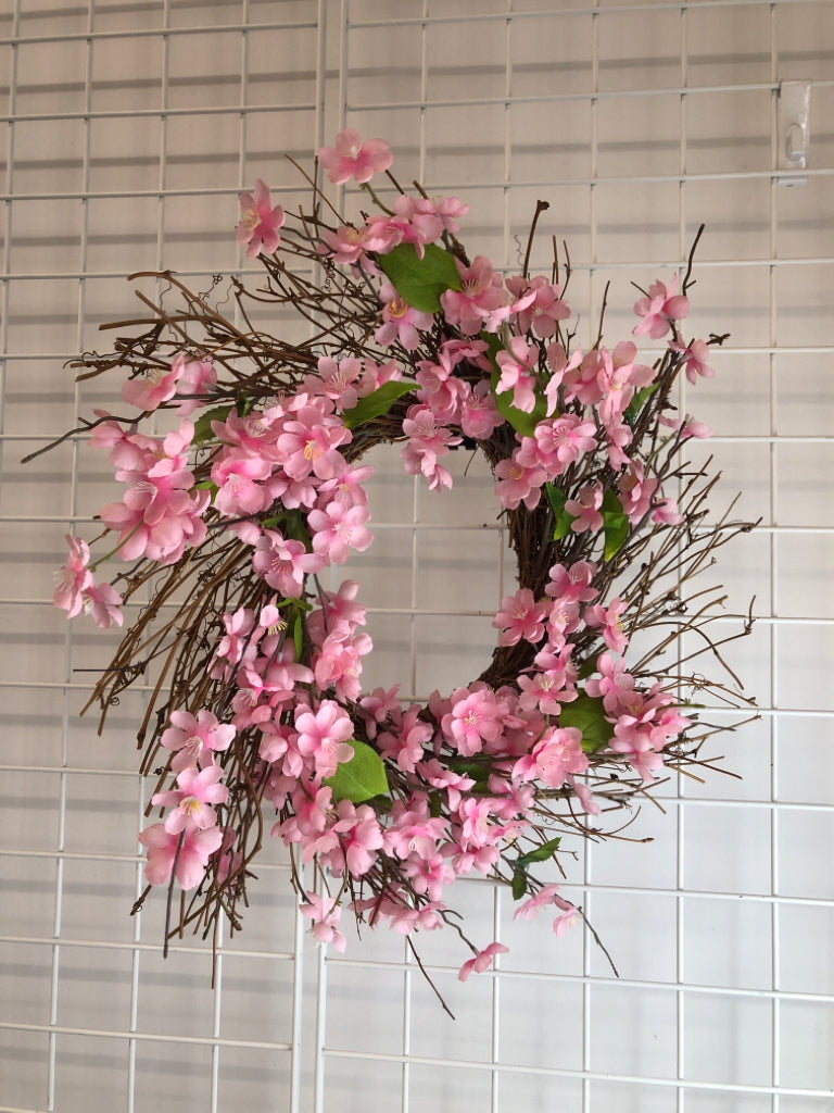 PINK FLORAL WREATH.