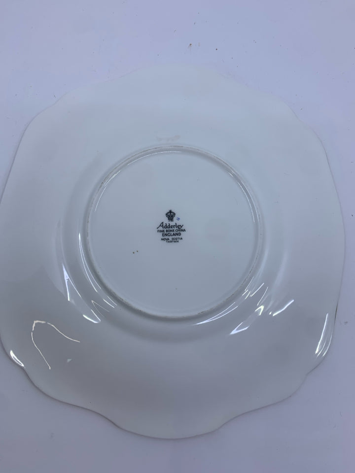ADDERLEY PLATTER GREEN/BLUE PLAID BOW.