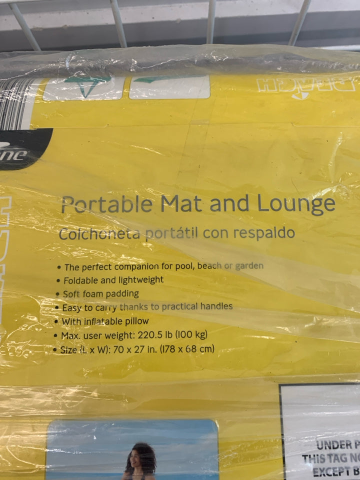 NIP PORTABLE BEACH MAT AND LOUNGE.