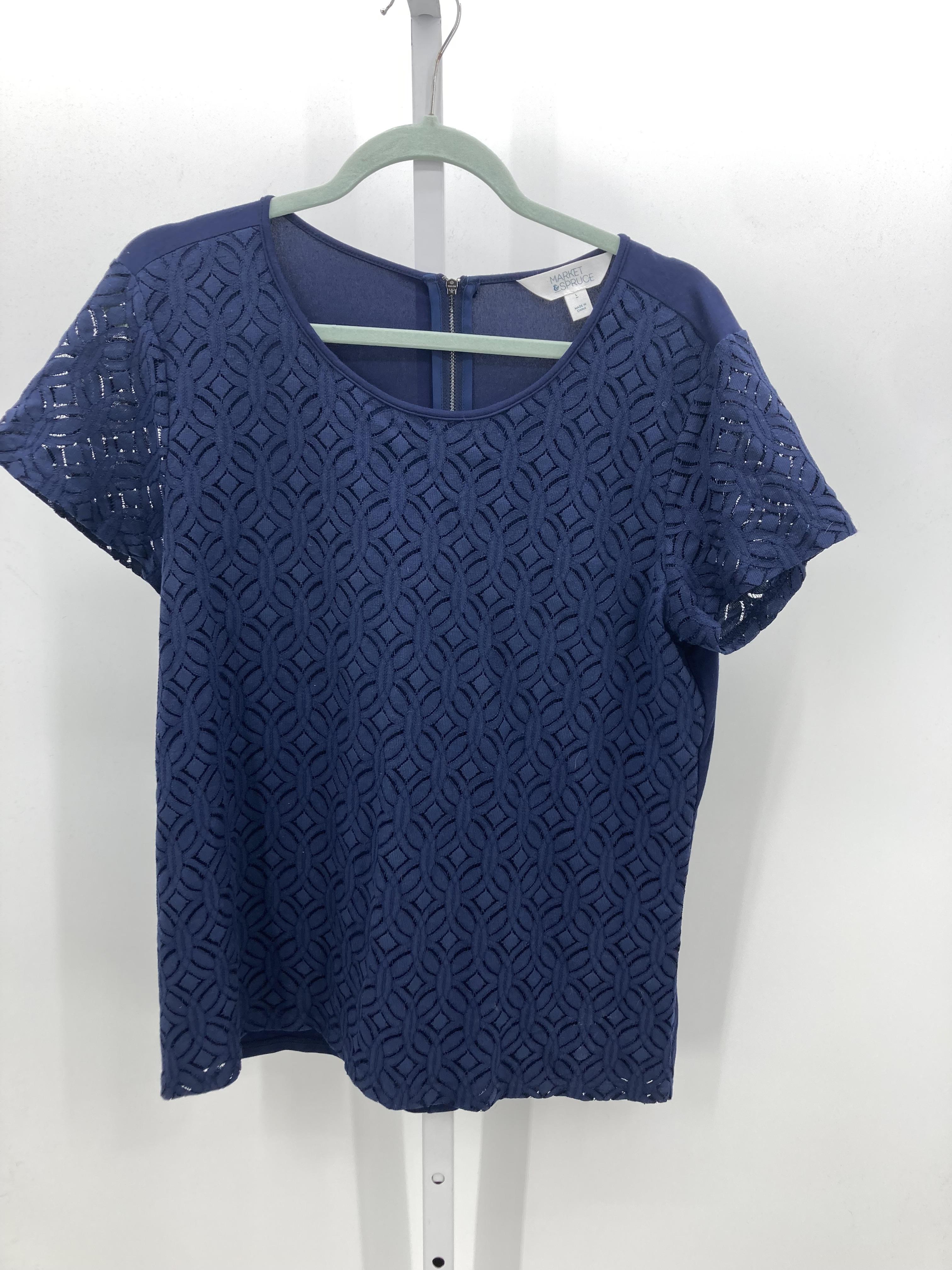 market & spruce Size Large Misses Short Sleeve Shirt