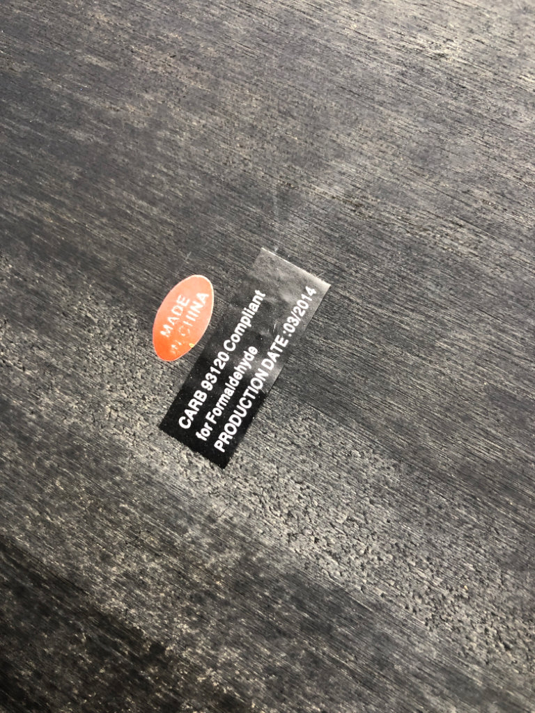 3PC BLACK WOOD WALL PANELS W/CARVED DESIGN.