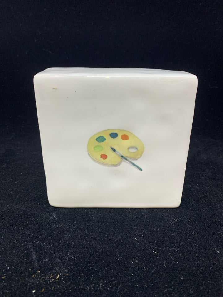 RAE DUNN WHITE CREATE BLOCK SIGN.