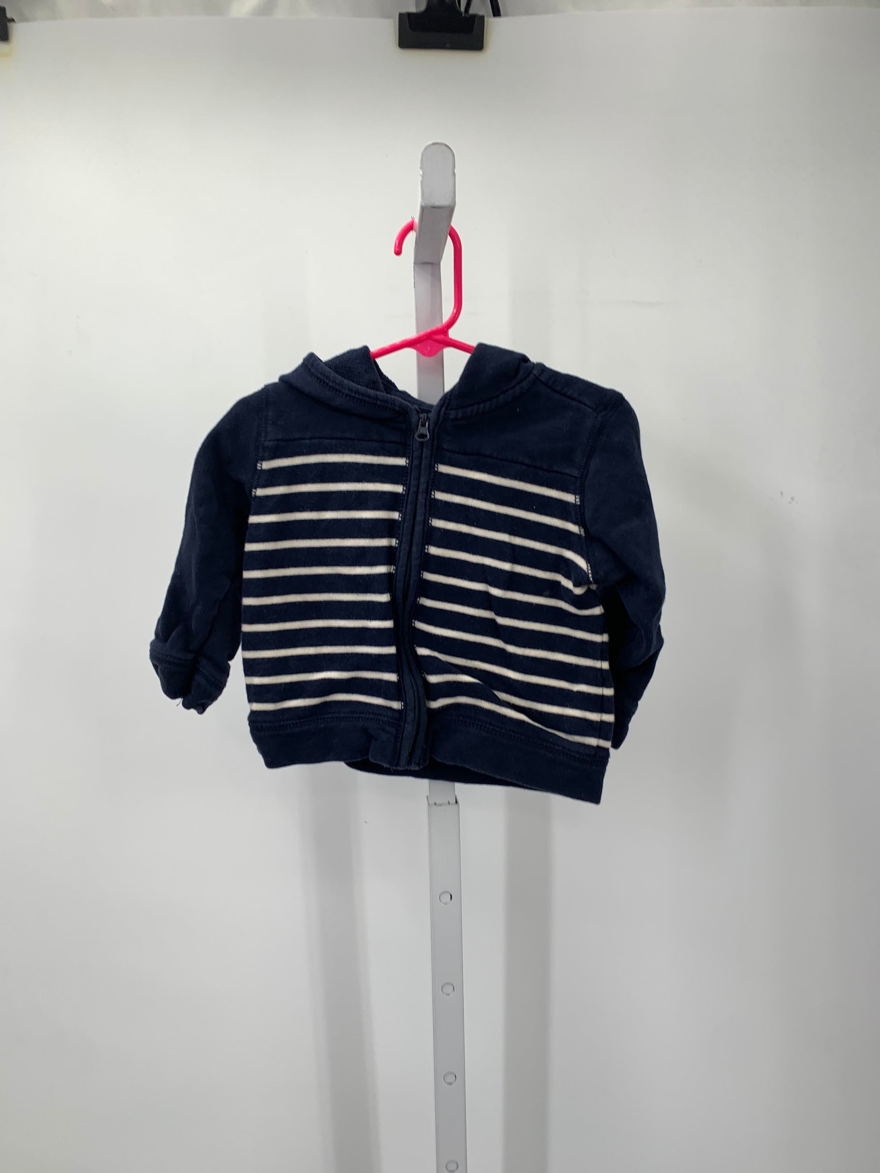 WHITE STRIPES HOODED ZIP KNIT