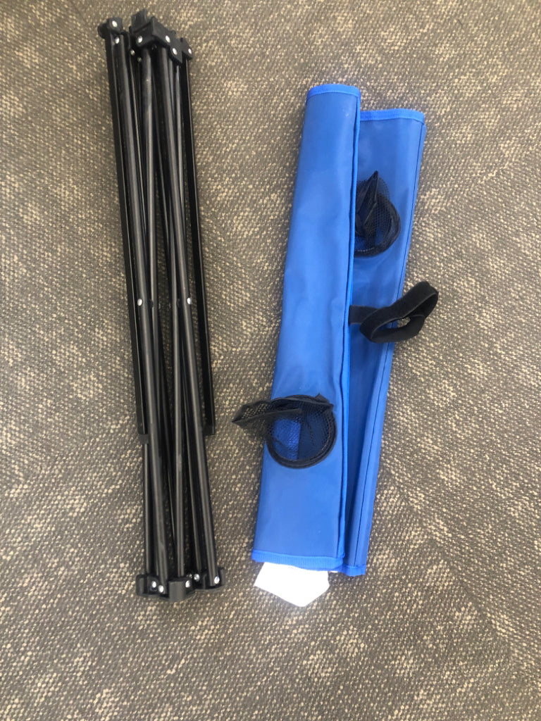 BLUE FOLDING PORTABLE TABLE.