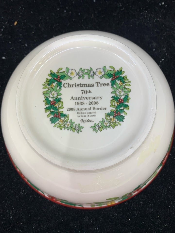 SPODE CHRISTMAS TREE 70TH ANNIV BOWL.