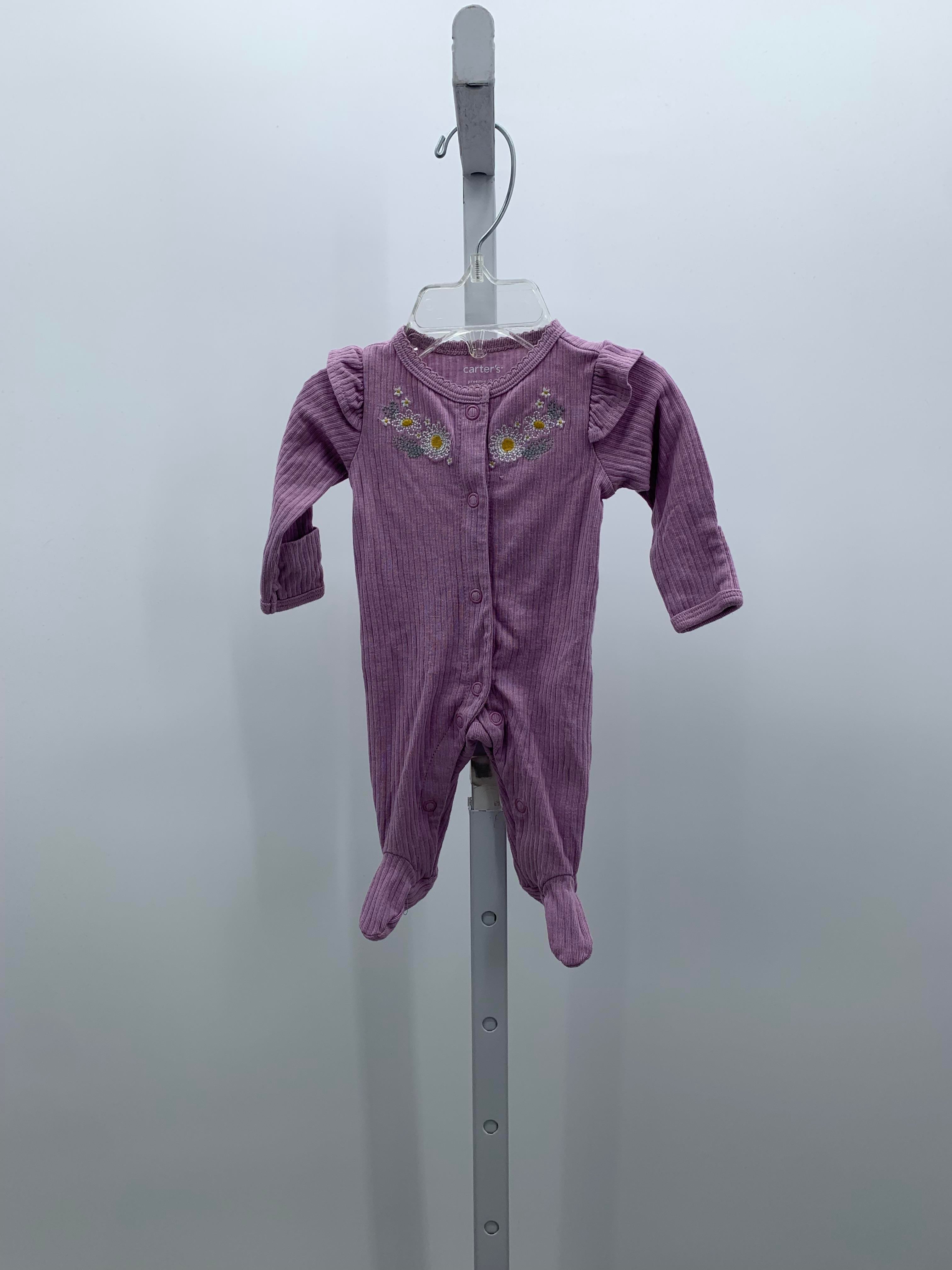 Carters Size Preemie Girls Long Slv. Romper