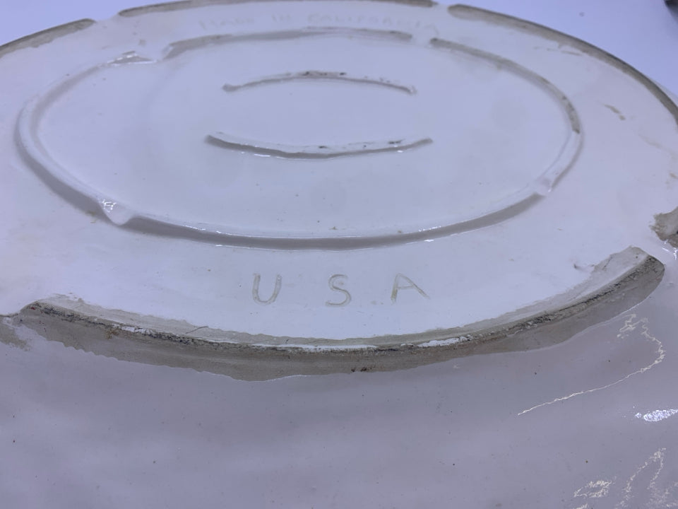 OVAL EMBOSSED TURKEY PLATTER.