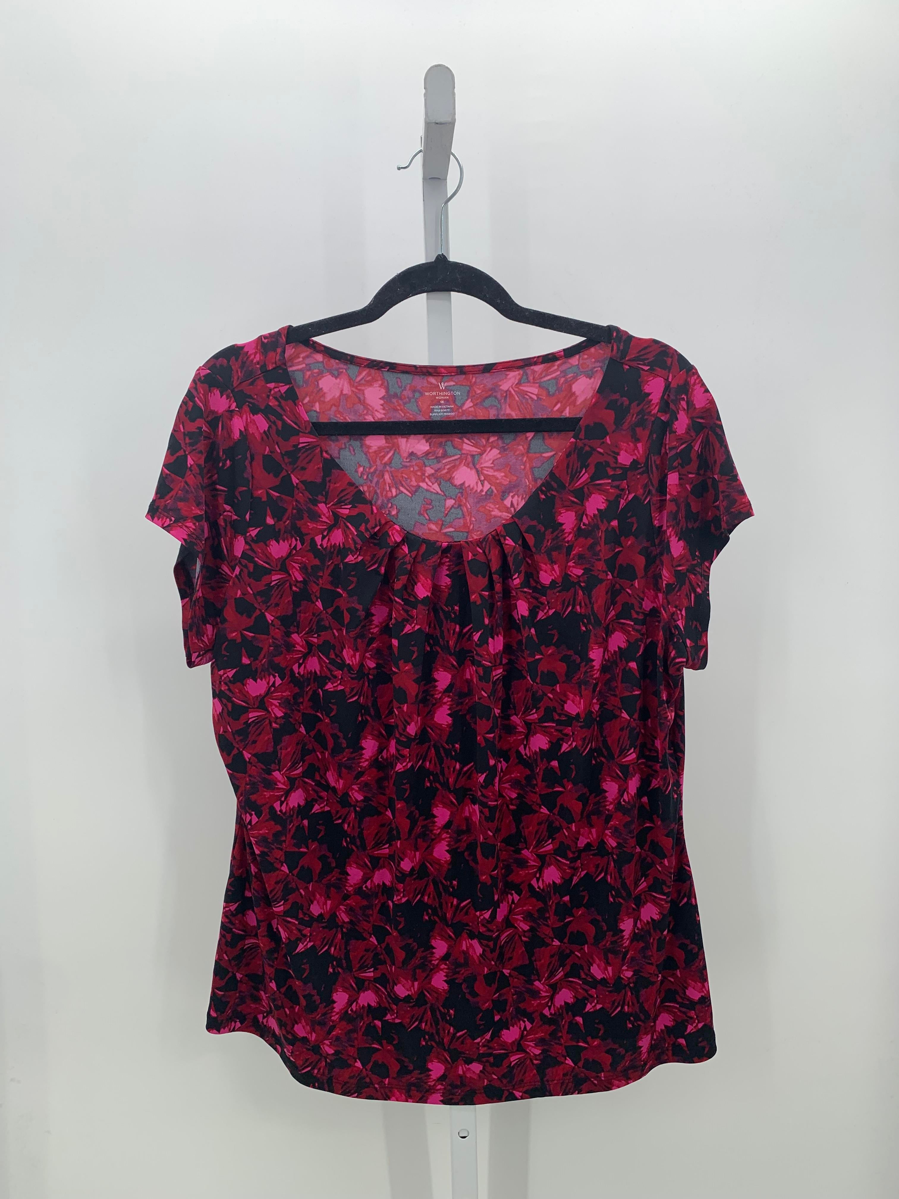 Worthington Size 1X Womens Short Sleeve Shirt