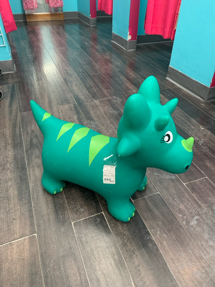Green dinosaur inflatable bouncer