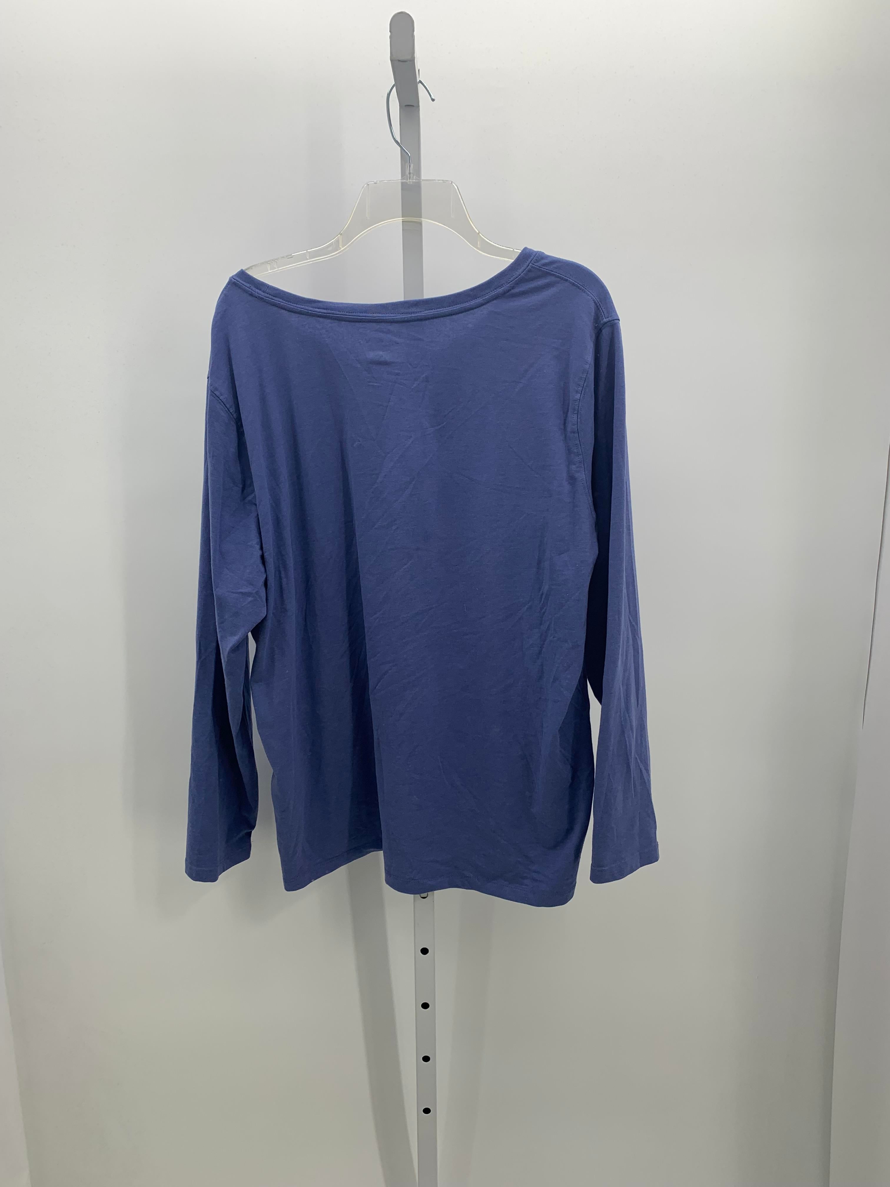 Blue Mountain Size Extra Large Misses Long Sleeve Shirt