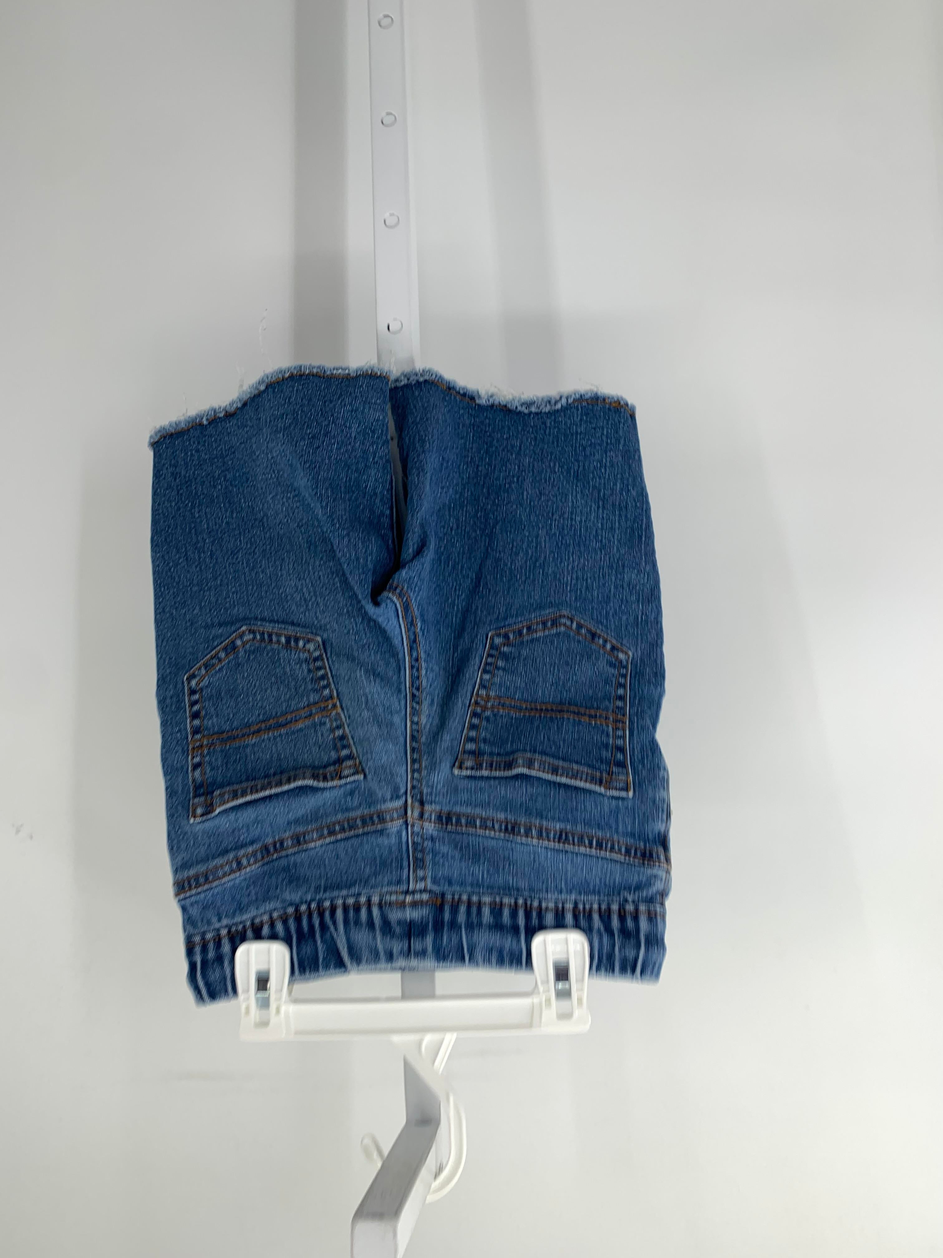 DRAW WAIST DISTRESSED