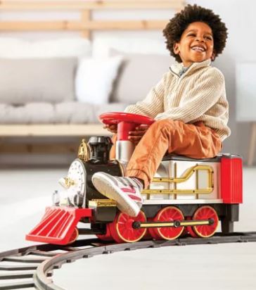 FAO SCHWARZ RIDE-ON RAILWAY WITH TRACKS AND CHARGING CORD